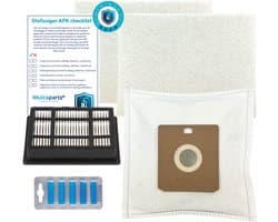 Multaparts® stofzuiger-APK set Nilfisk One serie | Complete onderhoudsset met stofzuigerzakken (10 x), motorfilter (2 x), HEPA filter, APK-checklist & APK-sticker | Maak je stofzuiger als nieuw