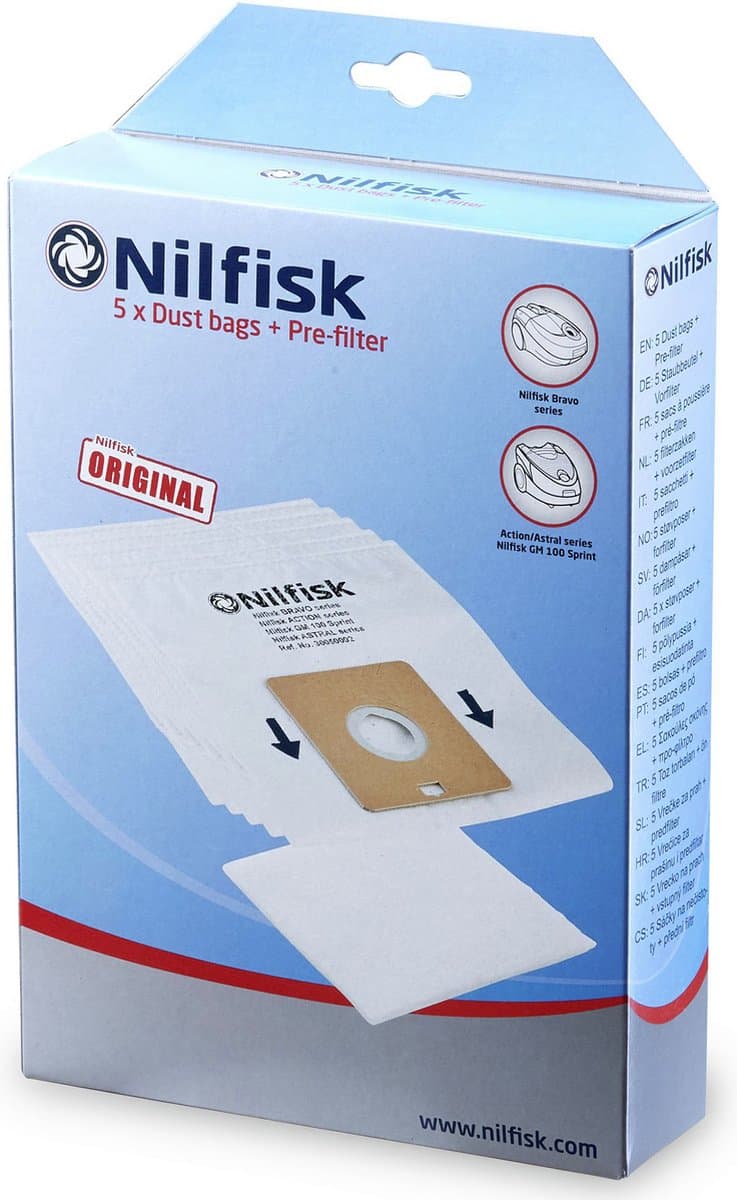 Nilfisk Stofzakken Bravo Serie - Synthetische Stofzakken - 5 st — afbeelding 1