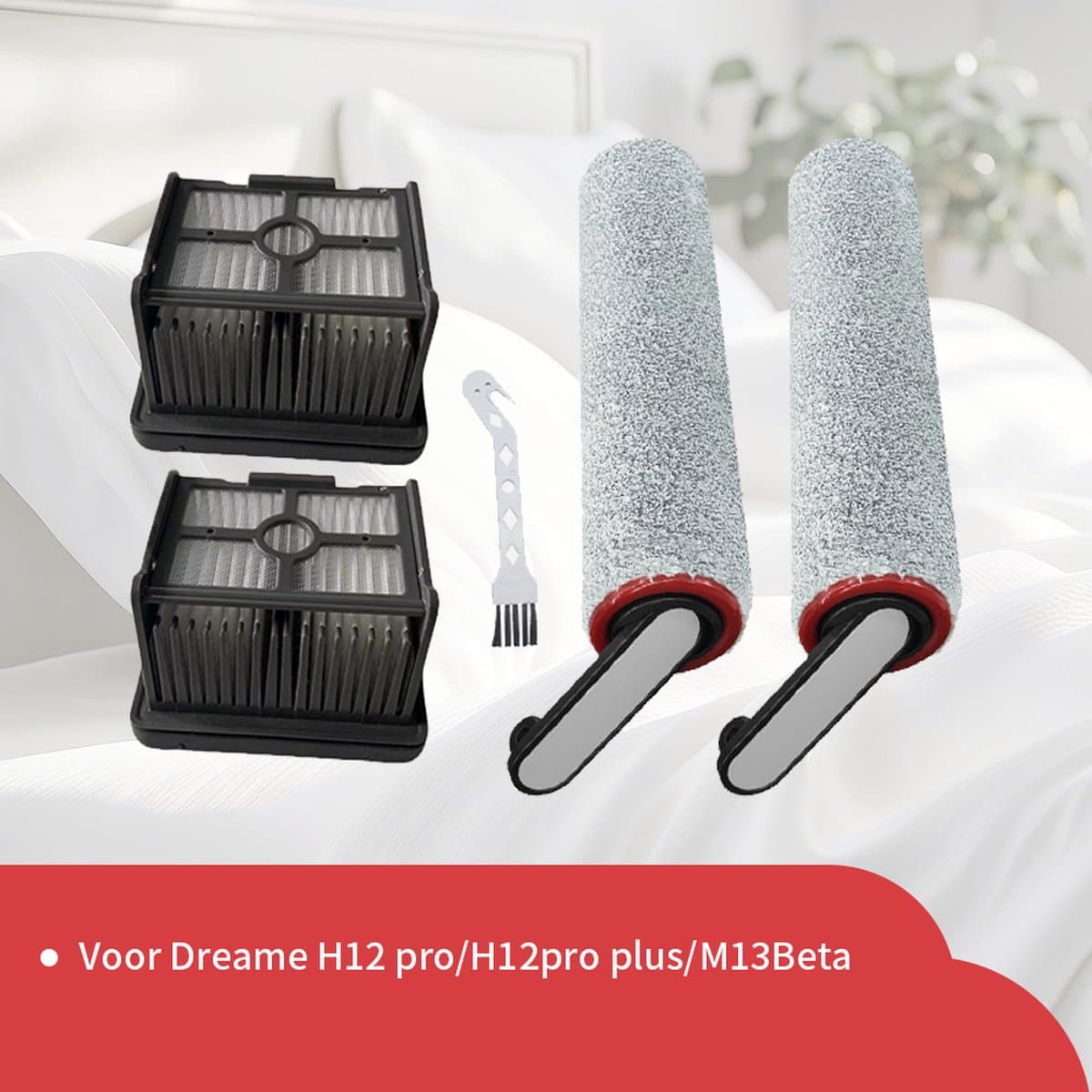 Replacements® onderdelen geschikt voor Dreame H12 Pro(+), H20, H30, M12, M13 en H13 Beta - 4-delig — afbeelding 1