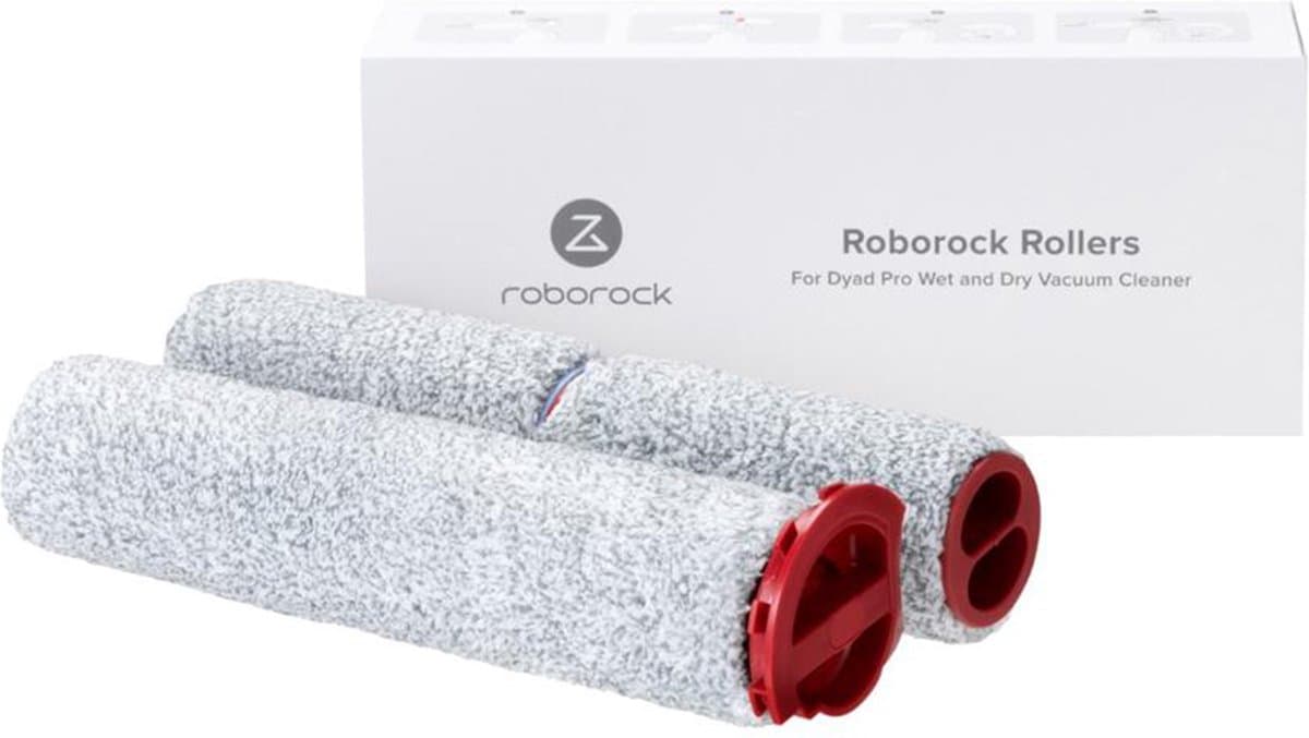 roborock originele wash roller set nat-en-droogzuiger onderdelen wasbaar hepa filter toebehoren-compatibel met roborock dyad pro/dyad pro combo stofzuiger paar voorrollen een achterrol — afbeelding 1
