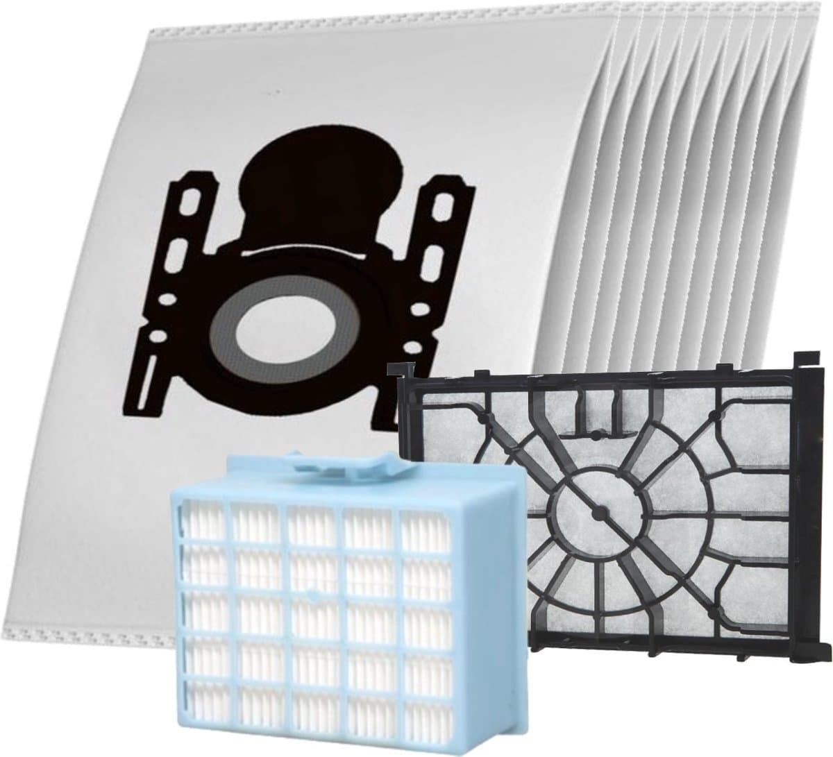 Filter en stofzuigerzakken set geschikt voor Bosch Series 6 en MoveOn Vervanging HEPA - Vervangt G-ALL, BBZ156HF en BBZ02MPF 00579421 00576833 — afbeelding 1
