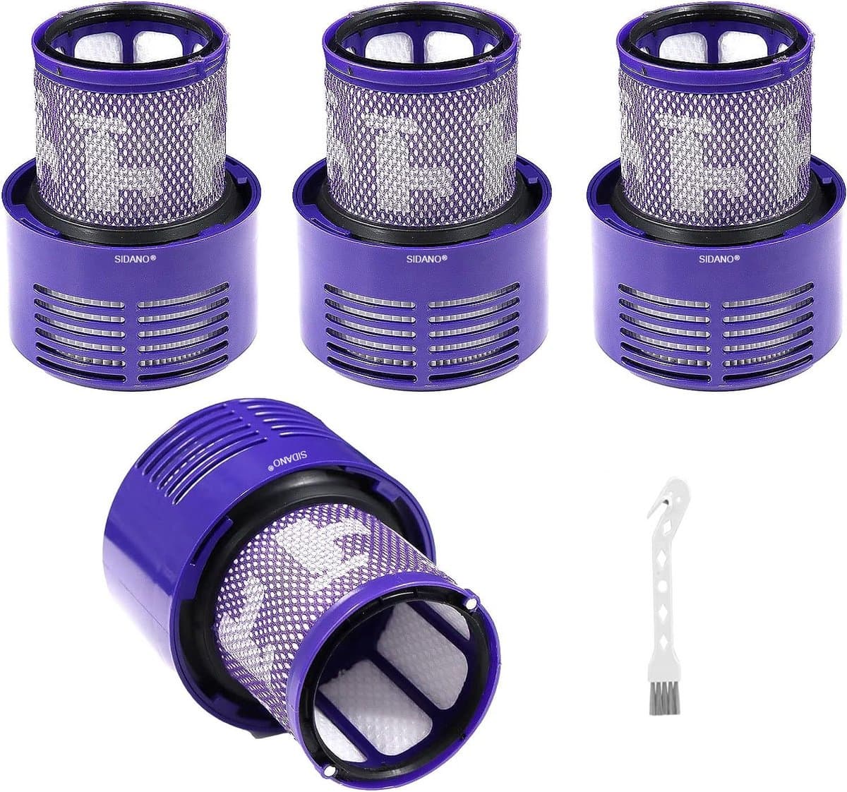 SIDANO® HEPA filter - geschikt voor Dyson V10, SV12 stofzuigers - (4 filters + borstel) — afbeelding 1