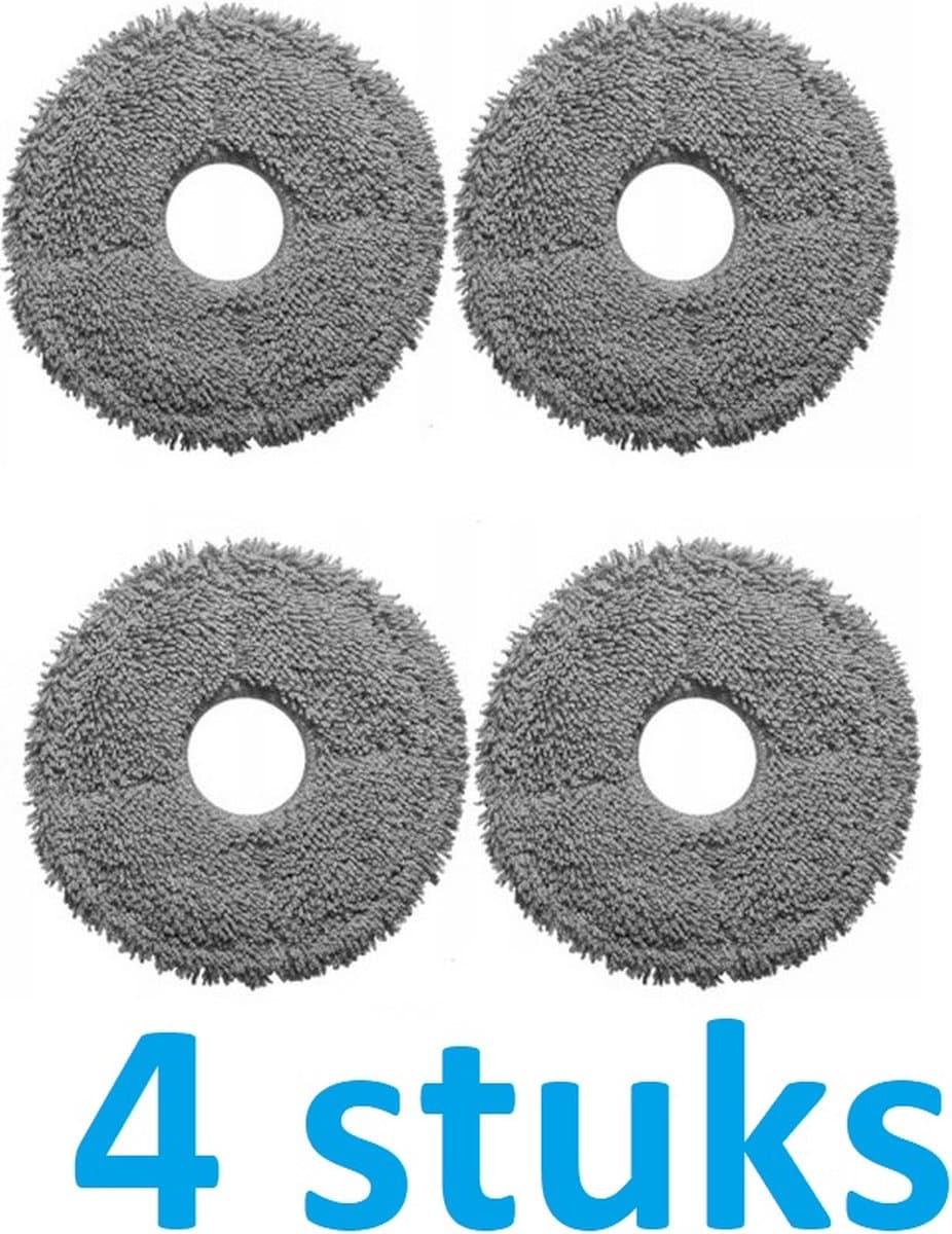 4 x Mop - Dweildoek voor Roborock - Dreame - X30 - X40 - X50 - Xiaomi - beste kwaliteit vervangingen voor robotstofzuiger - dweilrobot robotstofzuiger — afbeelding 1