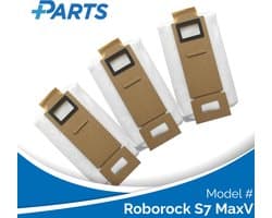 Roborock S7 MaxV Stofzakken (3 Stuks, Plus.Parts® alternatief voor 8.02.0101)