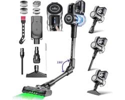 Thuys Steelstofzuiger - Draadloos - Stofzuiger Zonder Zak Op Accu – Draadloos – Vacuum Cleaner – Volledige Set