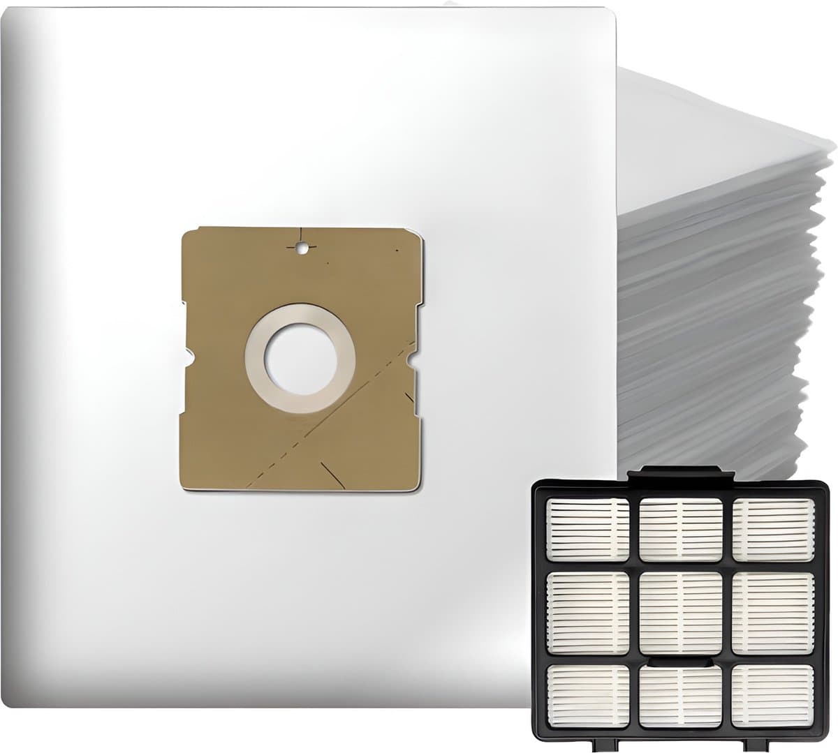 20x Stofzuigerzakken, 1x HEPA filter geschikt voor Inventum ST306 ST307 ST308 stofzuigers - Vervanging stofzakken SZ300 21200900119, 21200900120 en 21200900010 — afbeelding 1