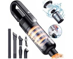 9500Pa Snoerloze Handstofzuiger - 120W Autostofzuiger met Metalen HEPA Filter - LED Lamp - voor Auto Huis Huisdierhaar