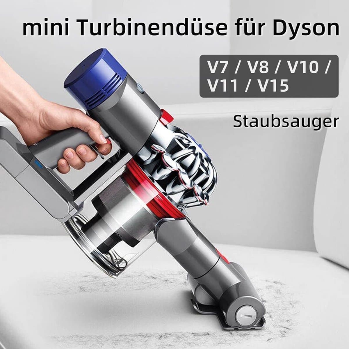 Mini-turbomondstuk Geschikt voor Dyson V7/V8/V10/V11/V15 stofzuigers — afbeelding 1
