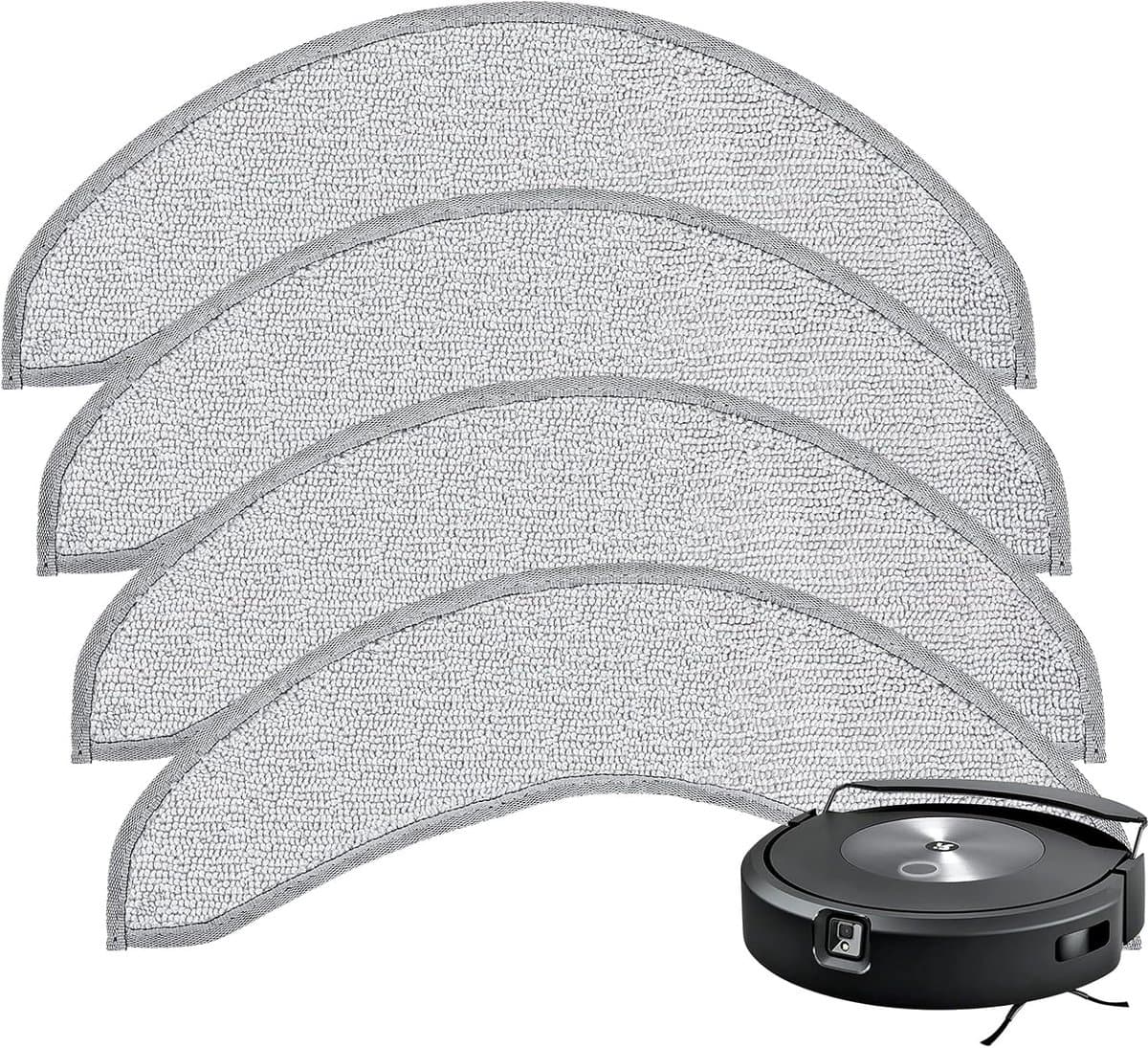 4 stuks vervangende dweilpads voor iRobot Roomba Combo j7+/ j9+ accessoires - microvezel wasbaar dweilpad voor iRobot Roomba Combo j7+/ j9+ robotstofzuiger en dweil (niet geschikt voor Roomba) — afbeelding 1