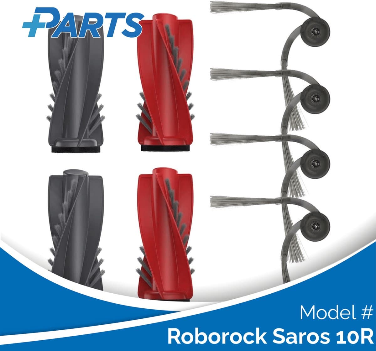 Roborock Saros 10R Borstels (6 Stuks, Plus.Parts® alternatief voor 8.02.0363) — afbeelding 1