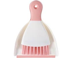 Mini Stofzuiger Blikset - Schoonmaakset Bureau - Snel Kruimels Verwijderen - Compact Draagbaar Ontwerp - 1275 Gram - Roze