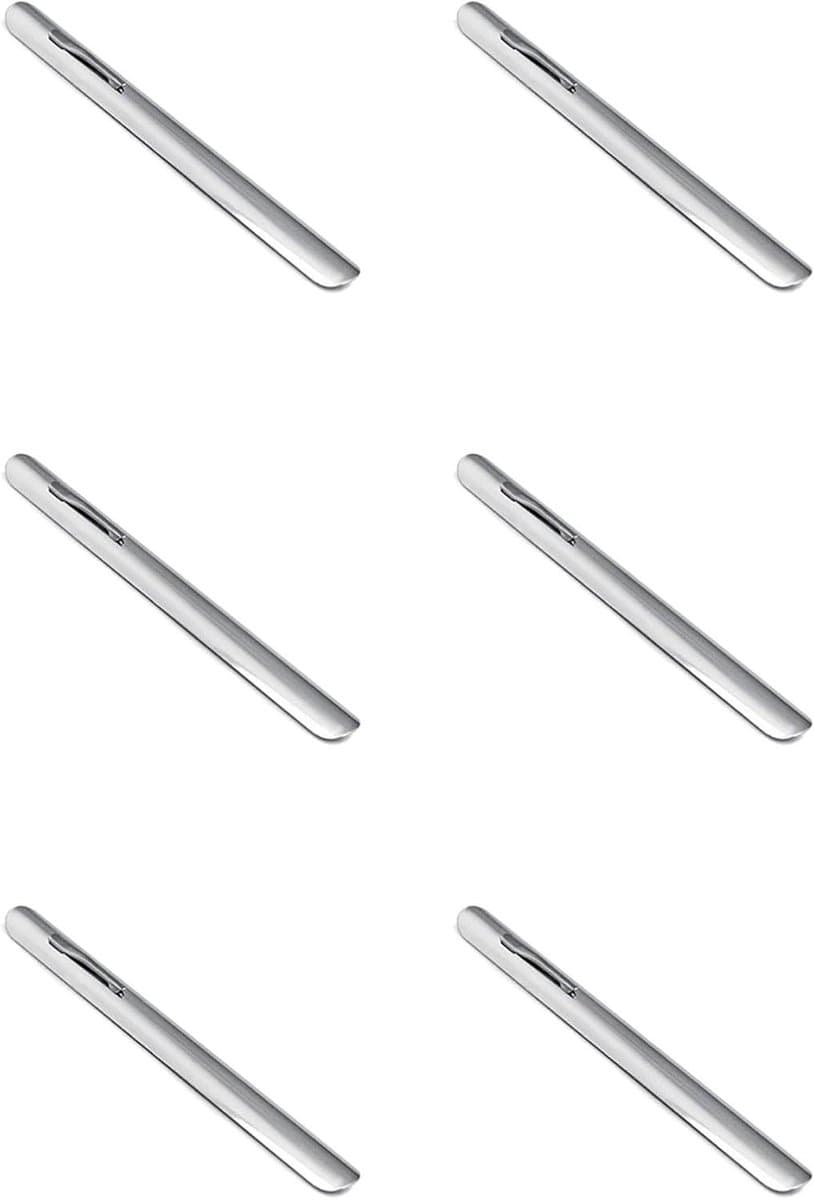 Tafelkruimelaar Set - Kruimelveger - Snel Tafels Schoonmaken - Met Kledingclip - 6 Stuks - Zilver — afbeelding 1