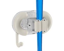 Stofzuiger Klem - Hanger Houder - Orde Thuis - Zonder Boren - 6.5 cm Hoogte - Romig