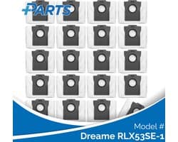 Dreame RLX53SE-1 Stofzakken (20 Stuks, Plus.Parts® alternatief voor RDB8)