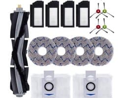 15 stuks accessoireset geschikt voor Ecovacs DEEBOT X1 Omni X1 Turbo X1 Plus stofzuigerrobot, hoofdborstel, zijborstel, filter bodemzak voor stofzuiger, borstel, wisdoek, reserveonderdelen