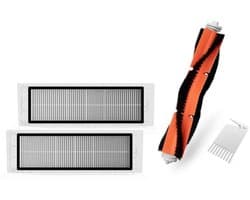 Vervangend filter en hoofdborstel voor de Xiaomi Mi Robot stofzuiger.