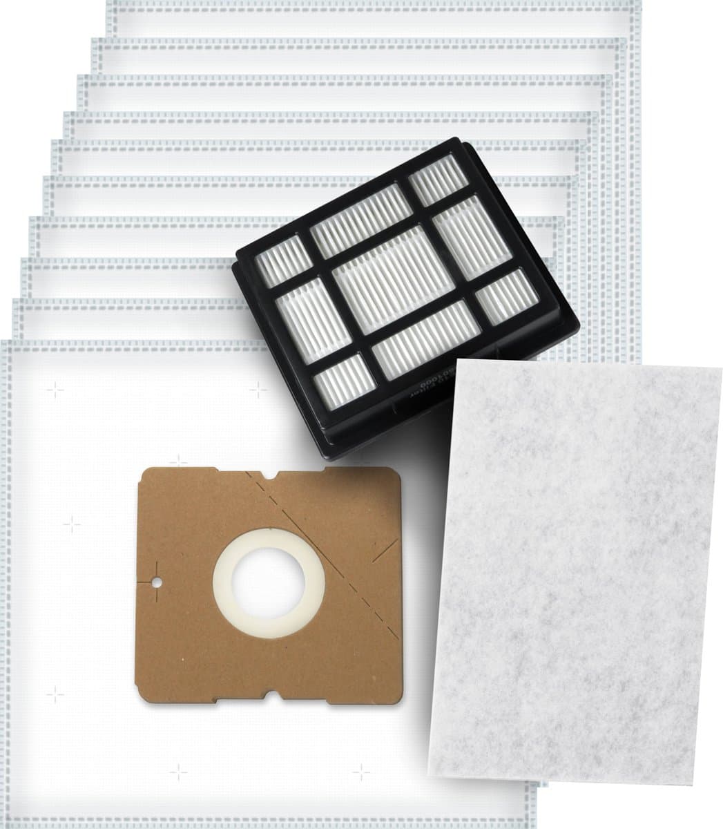 10x Dparts stofzuigerzakken en 1 HEPA filter geschikt voor Nilfisk One en Coupe Neo series - EPA 10 stofzuigerfilter hepafilter H10 - nr. 78601000 - 107414332 — afbeelding 1