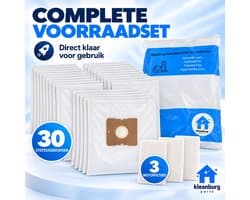 Kleanburg® Stofzuigerzakken voor Inventum SZ300 - 3-laags - 30 stuks + 3 motorfilters