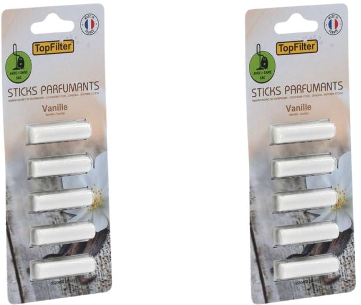 Set van 10 geursticks voor stofzuiger met vanillegeur TopFilter — afbeelding 1