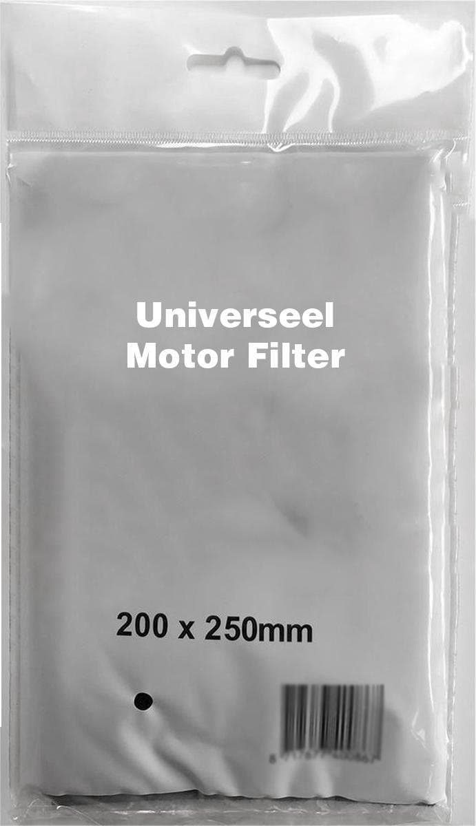 Universeel Motorfilter voor Stofzuigers 200 x 250mm Zelf op maat te knippen in polybag — afbeelding 1