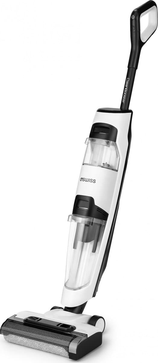 4Swiss Smart stofzuiger VC024, snoerloze stofzuiger met dweilfunctie, nat- en droogzuiger met dubbele tank, zelfreinigende functie, LED-display — afbeelding 1