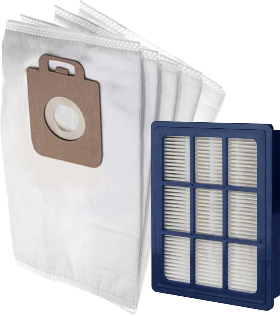 10x Stofzakken + 1 HEPA Filter Onderhoud set geschikt voor Nilfisk Power / Elite / Select stofzuigerzakken stofzuigzak Classic - Special - Superior - Eco - Performance - Comfort - Allergy - P10 P20 P40 - 128389187 - 1471250500 — afbeelding 1
