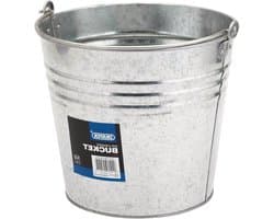 Verzinkte Stalen Emmer - Metalen Bucket - Gereedschap Opbergen - Stevige Constructie - 325 cm - Zilver