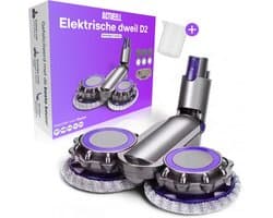 Actueell® Elektrische Opzetstuk D2 Geschikt voor Dyson Steelstofzuiger V7 V8 V10 V11 V15 – Mop Dweil Vloerwisser – Stofzuigermond – Vloermop – Nat & Droog – Inclusief 8 Dweil Pads