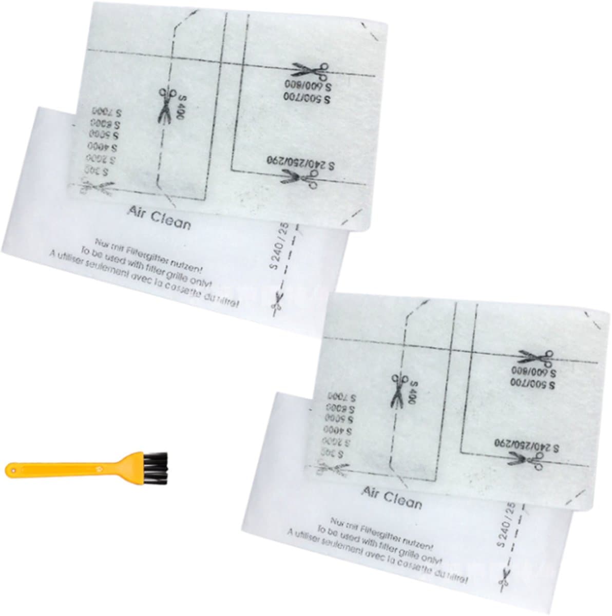 3 stuks - inclusief 2 sets filterwatten en 1 borstel - voor Miele Compact C2, Compact C1, Complete C1, S241, S290, S300i, S500, S700, S4 en S6 series, en voor Miele Classic C2, C3, S2, S5, S8 en S400 series stofzuigers — afbeelding 1
