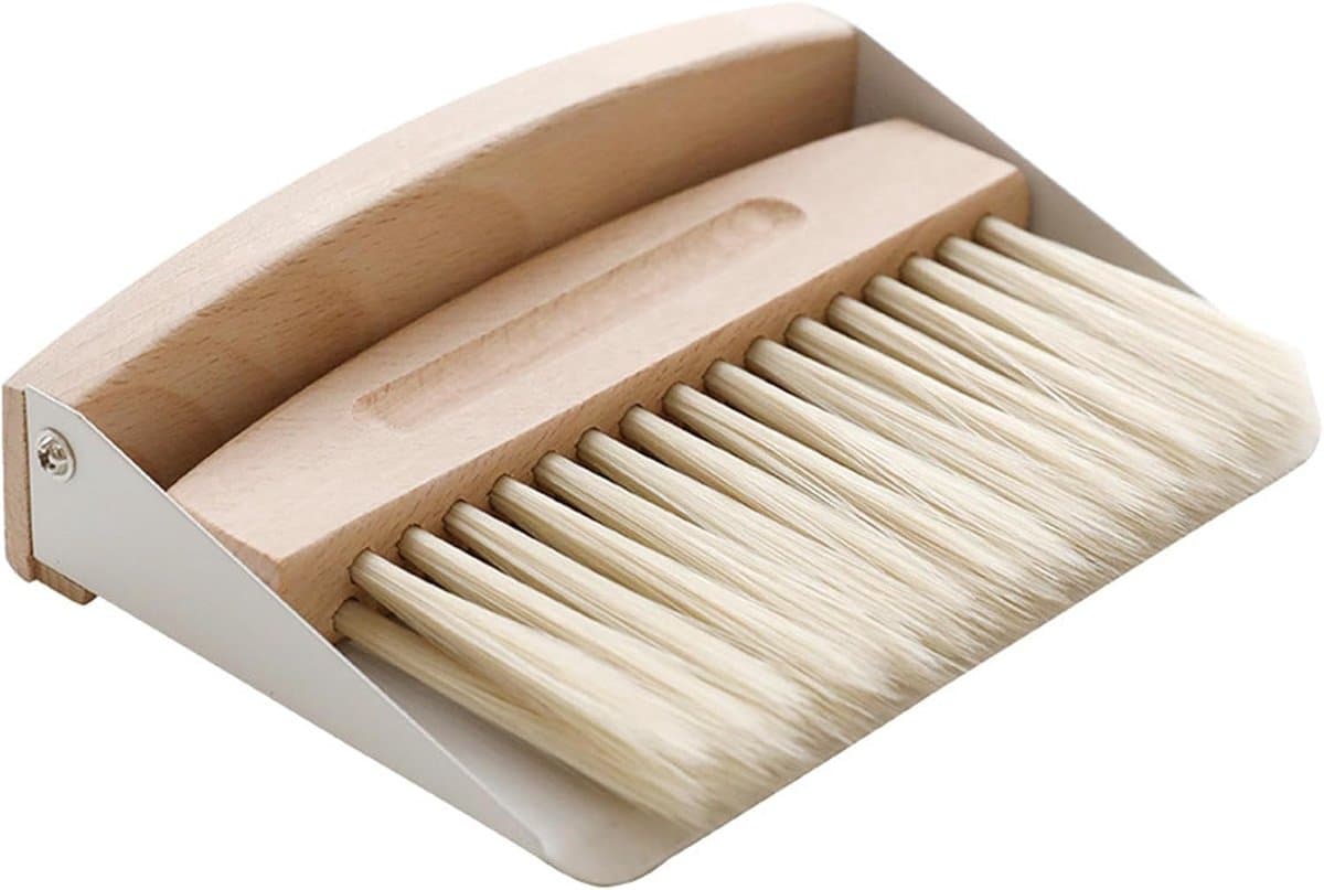 Mini Bezem Stoffer - Kleine Set - Snelle Schoonmaak - Ruimtebesparend Ontwerp - Compact Formaat - Grijs — afbeelding 1