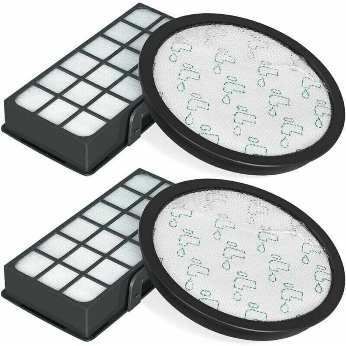 2-filterset geschikt voor Rowenta Silence Force Cyclonic RO76xx stofzuiger - model ZR903701 - — afbeelding 1