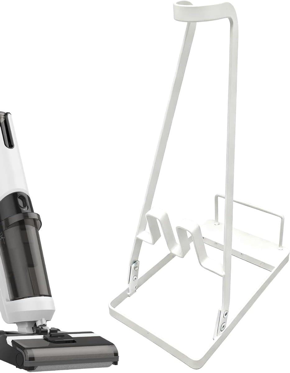 Stofzuiger Organizer - Standaard Houder - Reinigingsgereedschap Opbergen - Geen Muurschade - 21B x 6H cm - Wit — afbeelding 1