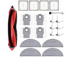 20-delige accessoireset geschikt voor Roborock Q10 S5 / Q10 S5+ / Q10 X5 robotstofzuiger, met hoofdborstel, stofzakken, dweilpads, HEPA-filters en zijborstels
