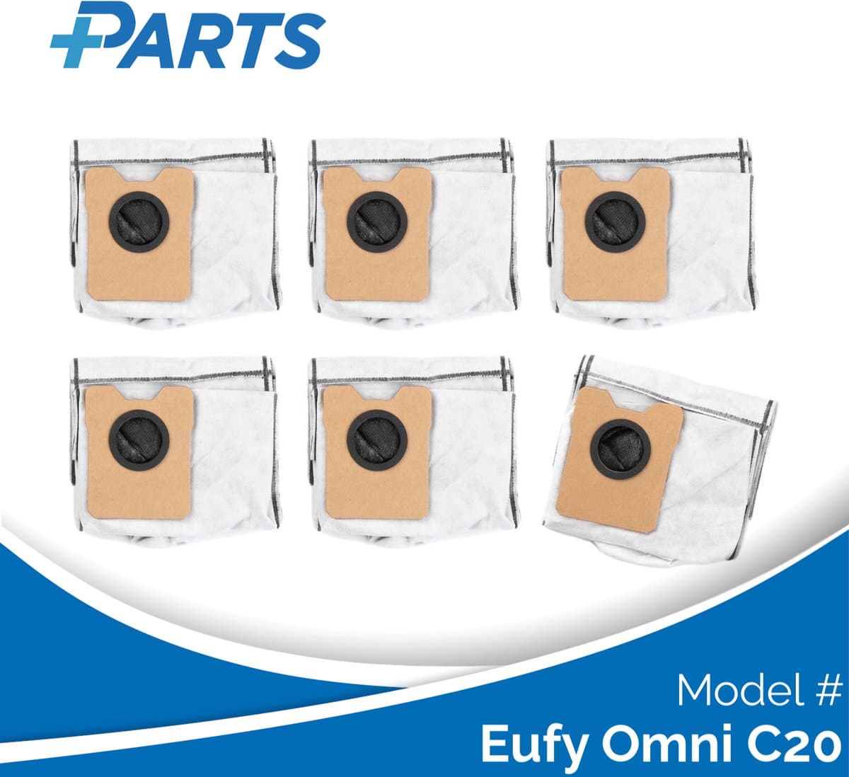 Eufy Omni C20 Stofzakken (6 Stuks, Plus.Parts® alternatief voor T290A / T291C) — afbeelding 1