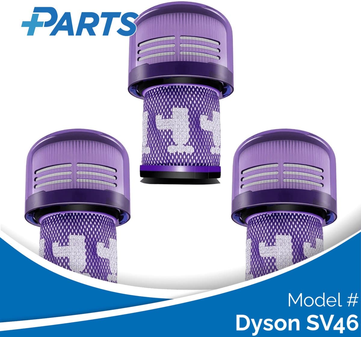 Dyson SV46 Filters (3 Stuks, Plus.Parts® alternatief voor 971517-01) — afbeelding 1