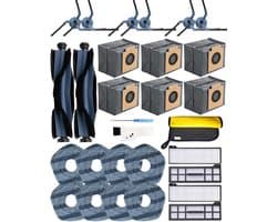 29-Pack Vervangende Accessoires voor Eufy X10 Pro Omni Robotstofzuiger,2 Hoofdborstel,6 Zijborstels,4 Hepa-filters,6 Stofzakken,8 Dweilpads etc.