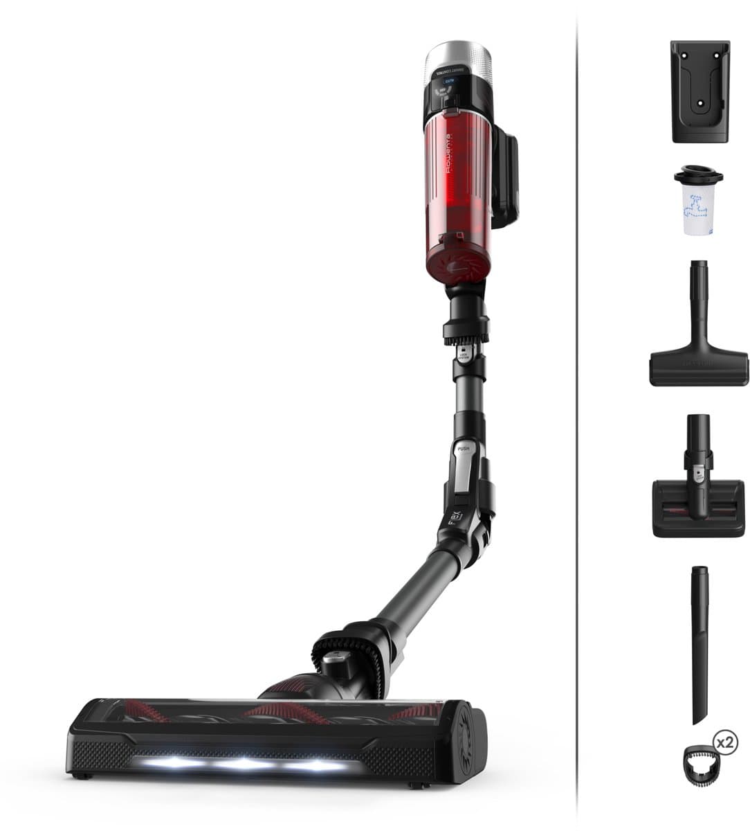 Rowenta X-Force Flex 9.60 RH2078 - Steelstofzuiger - Draadloos - 100 Airwatt - Flexibele Buis - 45 min. gebruikstijd - LED verlichting zuigmond — afbeelding 1