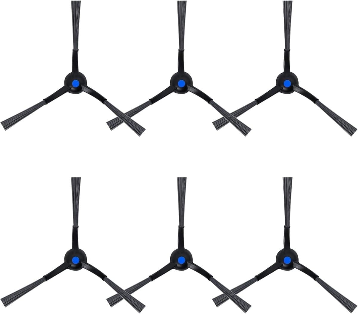 SnelShoppen - 6 Stuks Zijborstels voor Robotstofzuiger, Hoogwaardige Nylon, Vervangingsonderdeel voor Ecovacs Deebot T50 Pro Omni, T50 Max Pro Omni, X — afbeelding 1