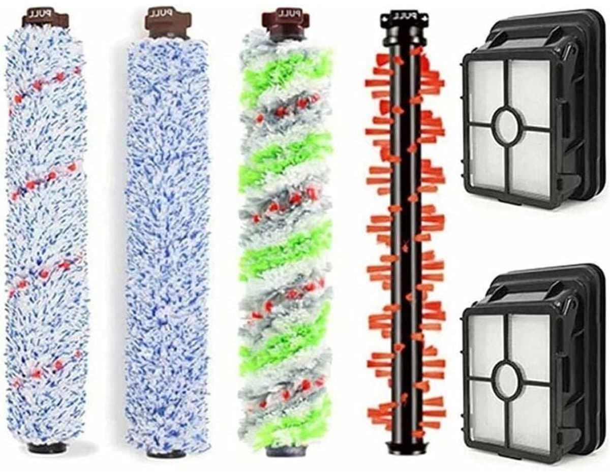 geschikt voor Bissell Crosswave stofzuigerborstelset – 4 hoofdborstels en 2 filters – microvezel en nylon — afbeelding 1