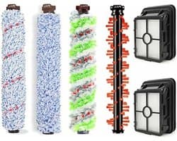 geschikt voor Bissell Crosswave stofzuigerborstelset – 4 hoofdborstels en 2 filters – microvezel en nylon