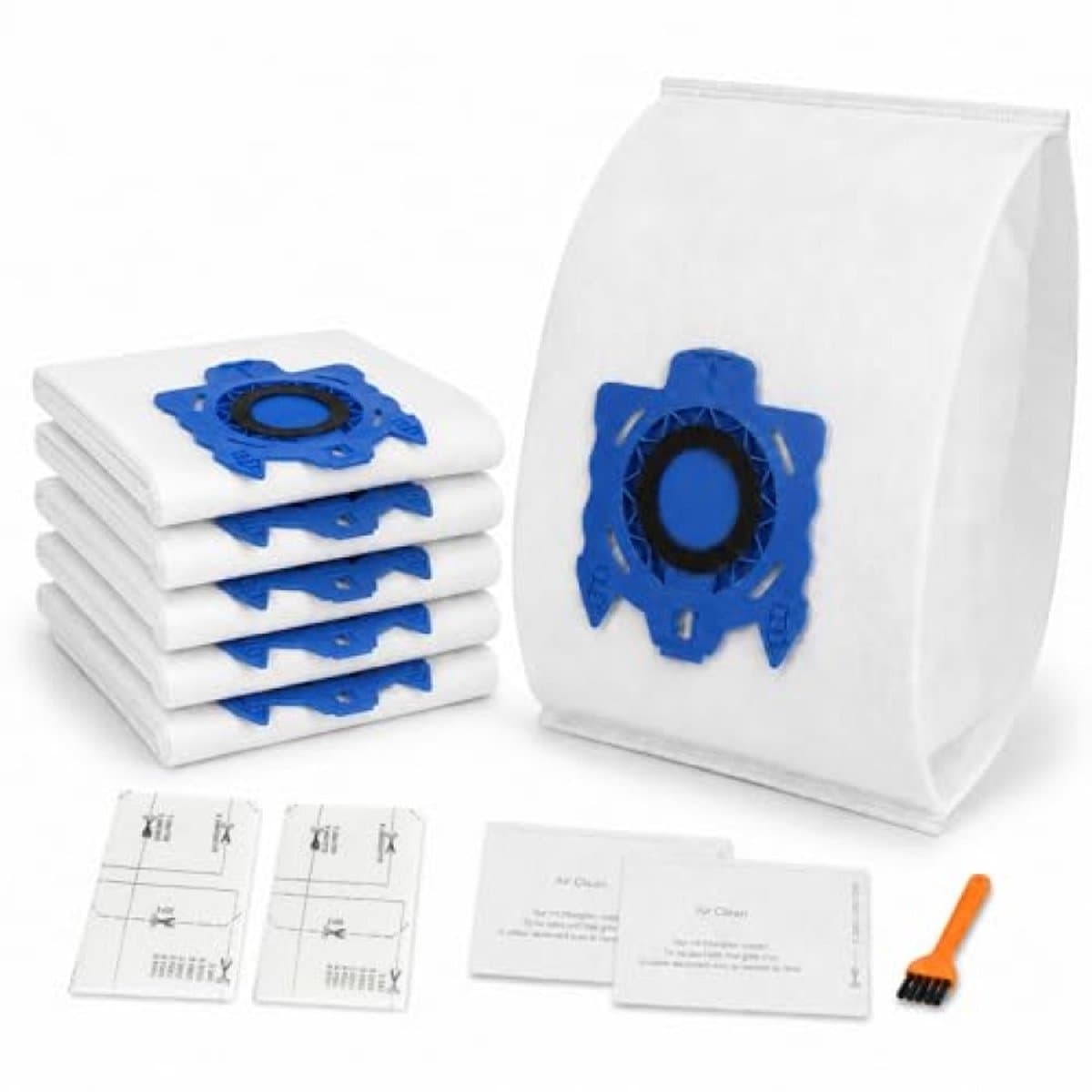 6 Stofzuigerzakken met 4 Filters Compatibel met Miele GN Serie S2 S4 S5 S6 S8, Complete C2/C3, Classic C1 - Inclusief Borstel — afbeelding 1