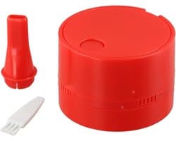 Mini Stofzuiger - Desktop Reiniger - Bureau Schoonmaken - Hoge Zuigkracht - 9 x 7.8 cm - Rood