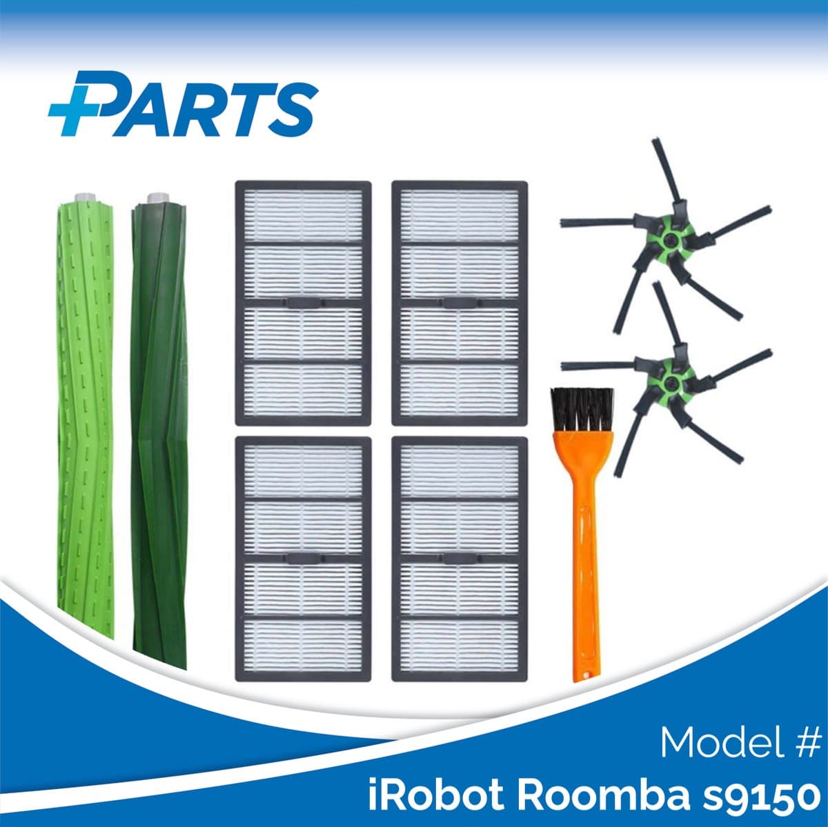 iRobot Roomba s9150 Onderhoudsset (Plus.Parts® alternatief voor 4646124 / 4655986) — afbeelding 1