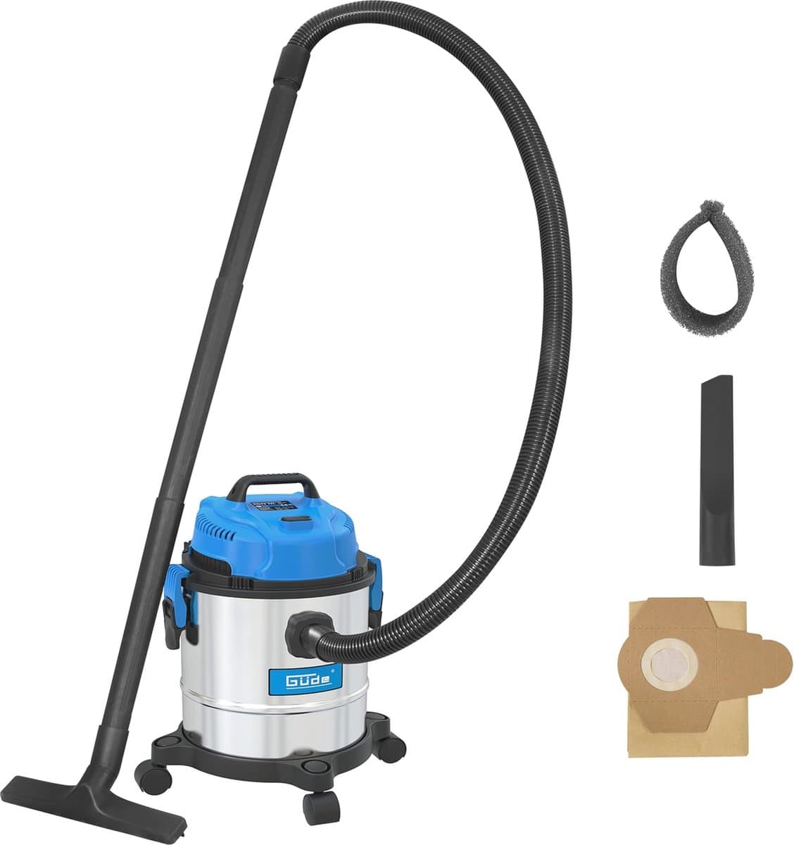 Natte en Droogzuiger 12L met Accessoires - 1200W en Mobiele Gebruik — afbeelding 1