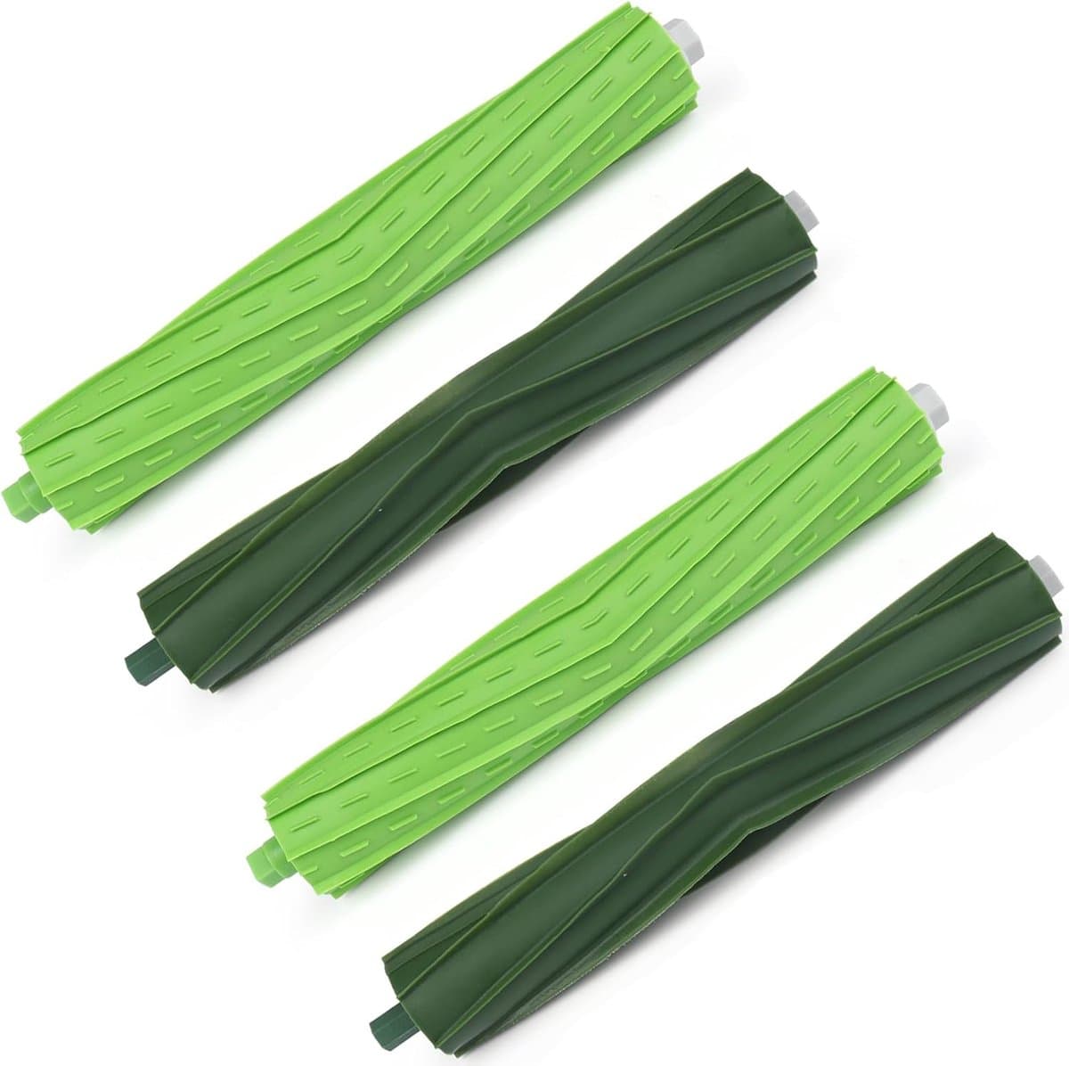Set van 2 rollen borstels voor iRobot Roomba, reserveonderdelen voor iRobot Roomba E Serie E5 E6 i Serie i7 i7+ i7 Plus i3 i3+ Robotik 4 rubberen borstels — afbeelding 1
