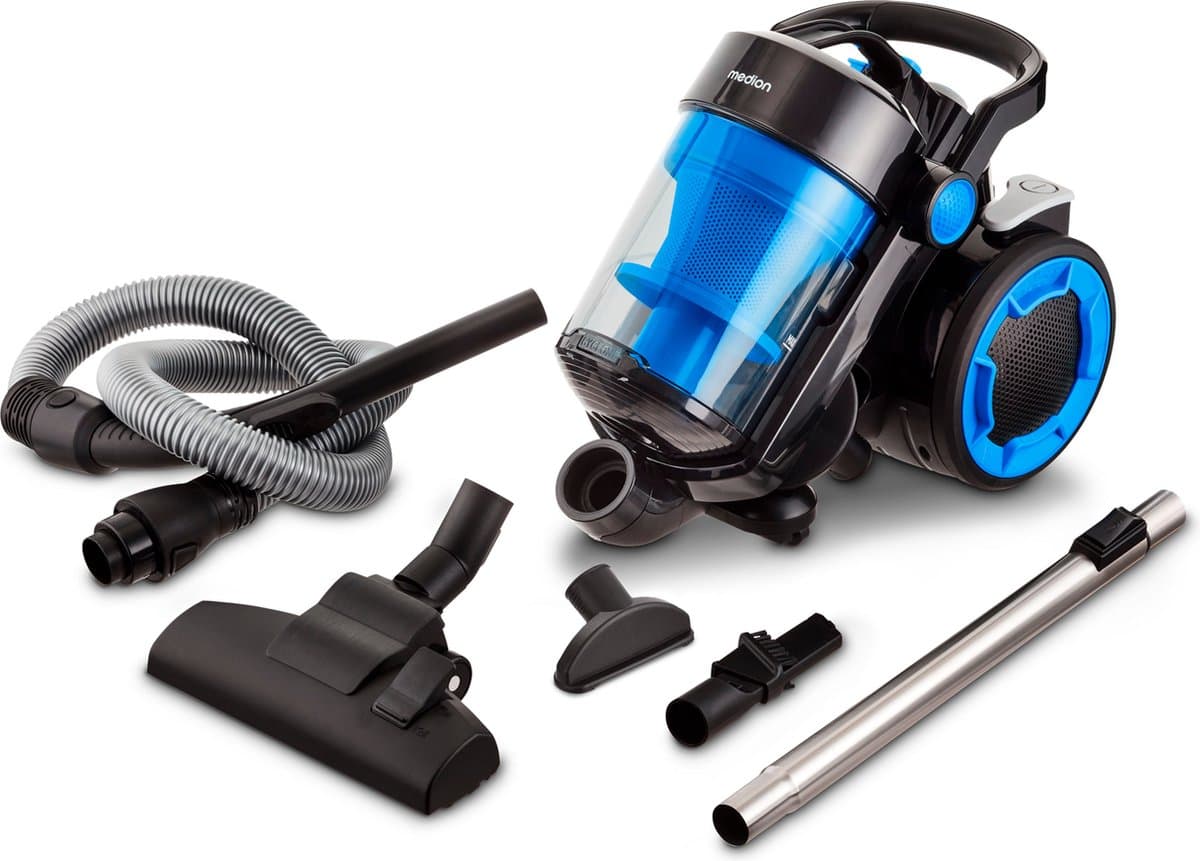 MEDION stofzuiger zonder stofzak P4000 (900 watt vermogen, 4,3 liter stofreservoir, wasbaar HEPA 13 filter, 11 m werkbereik, MD 11906) blauw — afbeelding 1