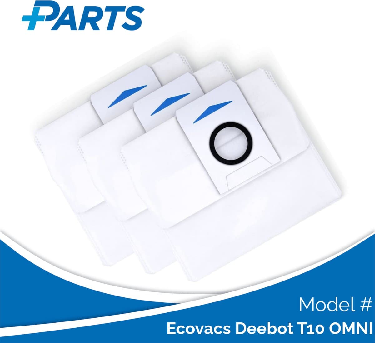 Ecovacs Deebot T10 OMNI Stofzakken (3 Stuks, Plus.Parts® alternatief voor D-DB03-0003) — afbeelding 1