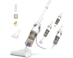 Krachtige 2-in-1 Stofzuiger met Kabel, Verticaal en Handzaam, HEPA Filtratie