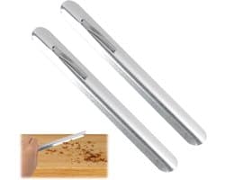 Tafelkruimelverzamelaar - Kruimelblik Tafelreiniger - Tafel Snel Schoonmaken - Gebogen Ontwerp - 2 stuks - Zilver