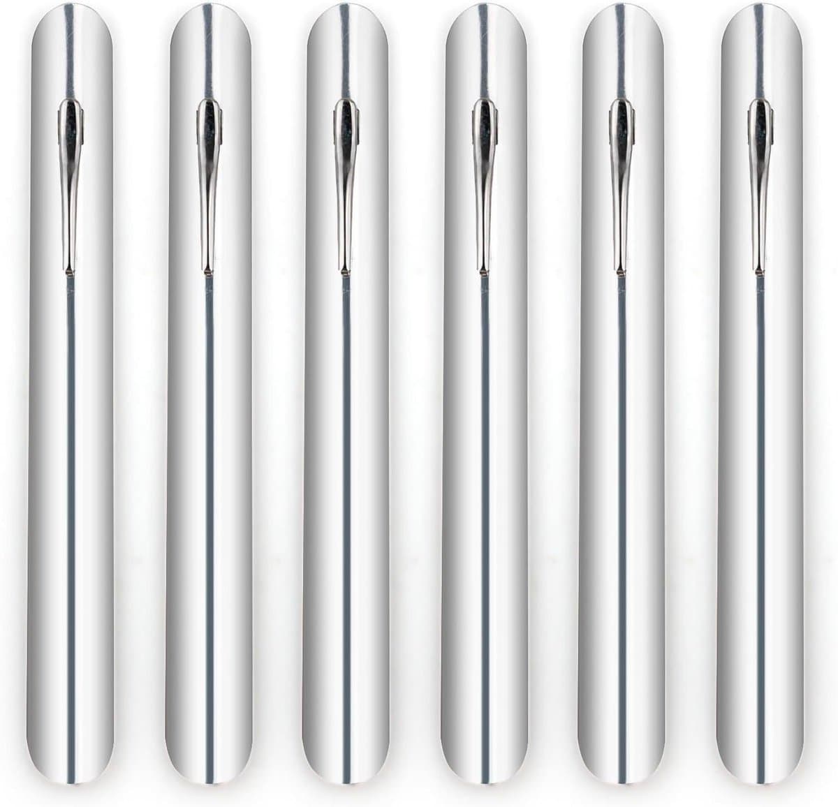 Kruimelvegers 6 Stuks - Tafelkruimel Schraper - Snel Tafel Schoonmaken - Met Zakclip - Aluminium Constructie - Zilverkleurig — afbeelding 1